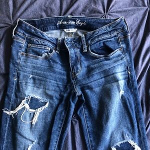 American Eagle distressed skinny jeans